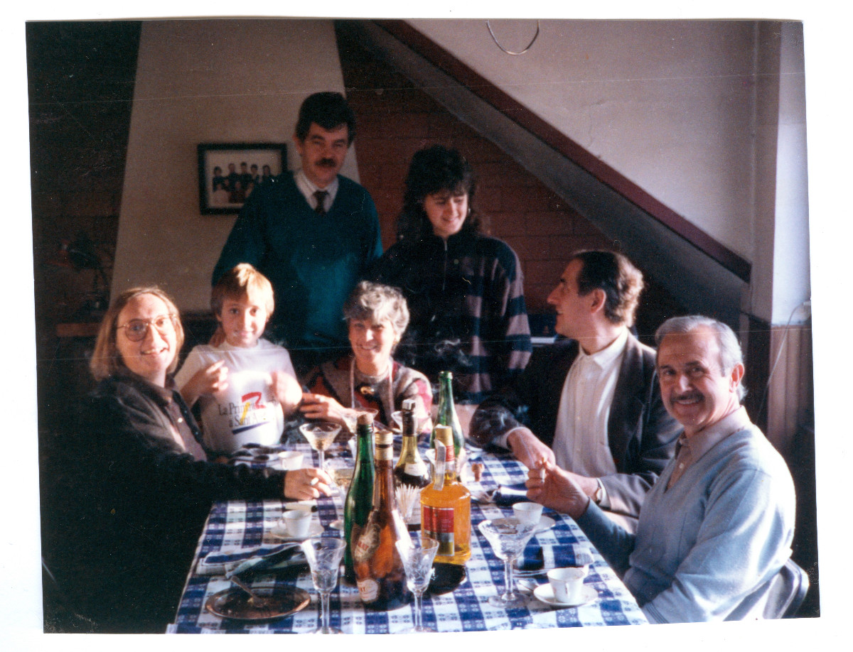 Pasqual Maragall i Diana Garrigosa a casa dels Catalán, 1989.